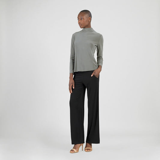 Mock Funnel Neck Top - Olive - Final Sale | Clara Sunwoo