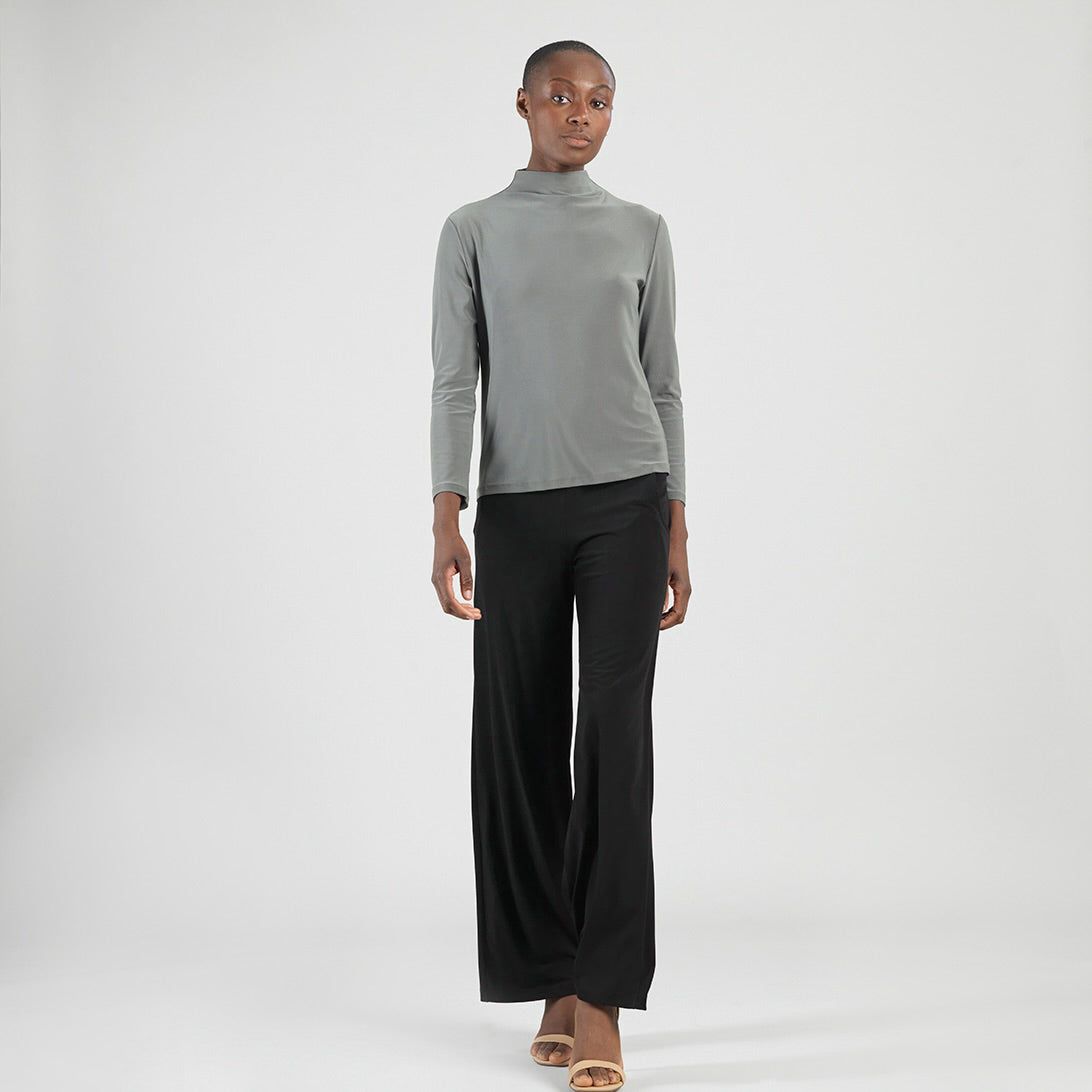 Mock Funnel Neck Top - Olive - Final Sale | Clara Sunwoo