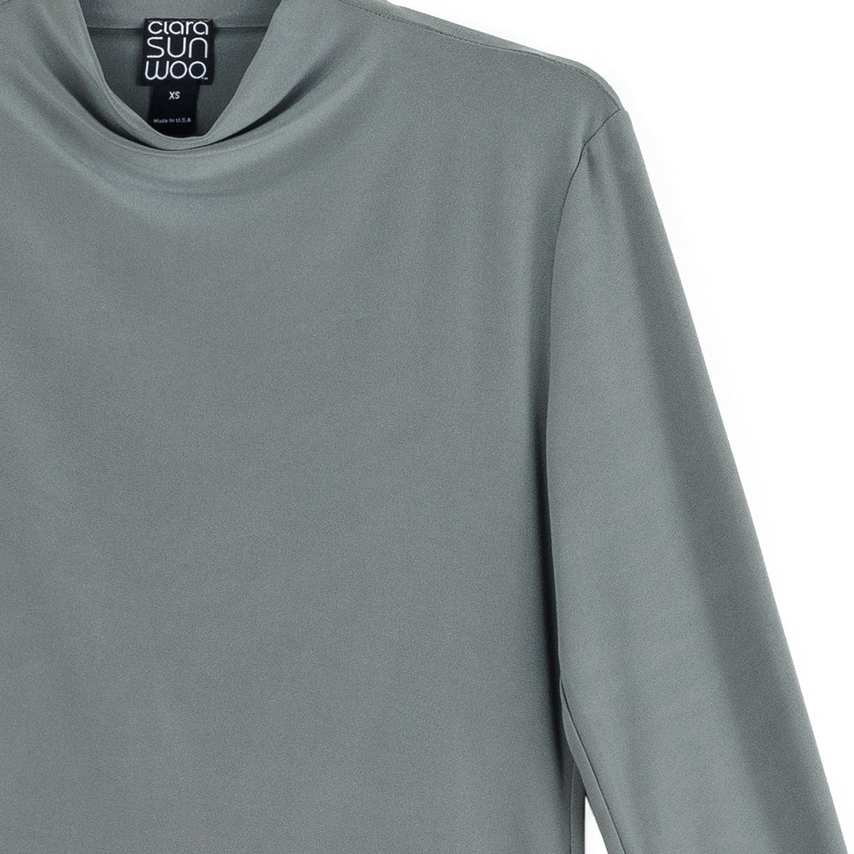 Mock Funnel Neck Top - Olive - Final Sale | Clara Sunwoo