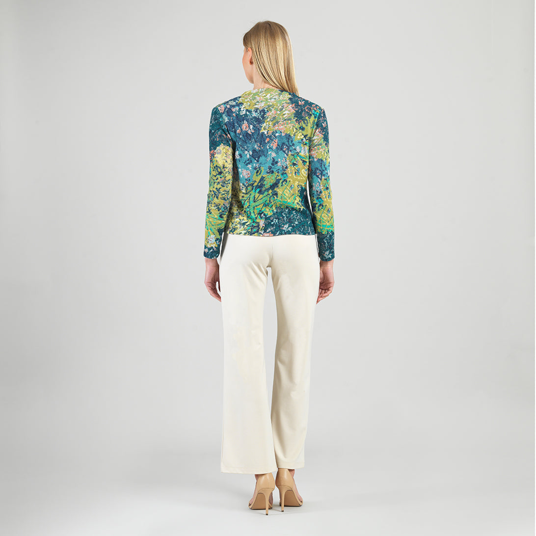 Cozy Texture - Long Sleeve Loop Front Sweater Top - Floral Patch - Final Sale | Clara Sunwoo