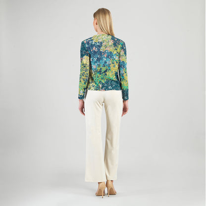Cozy Texture - Long Sleeve Loop Front Sweater Top - Floral Patch - Final Sale | Clara Sunwoo