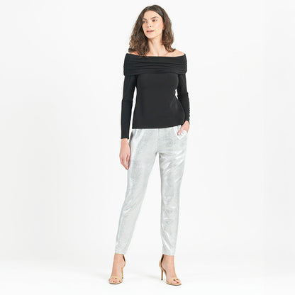 Ultra Cozy - Ruched Off-Shoulder Sweater Top - Black - Final Sale | Clara Sunwoo
