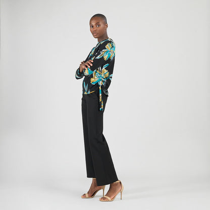 Cozy Knit - Textured Side Pull-Tie Sweater Top - Butterfly Orchid - Final Sale | Clara Sunwoo
