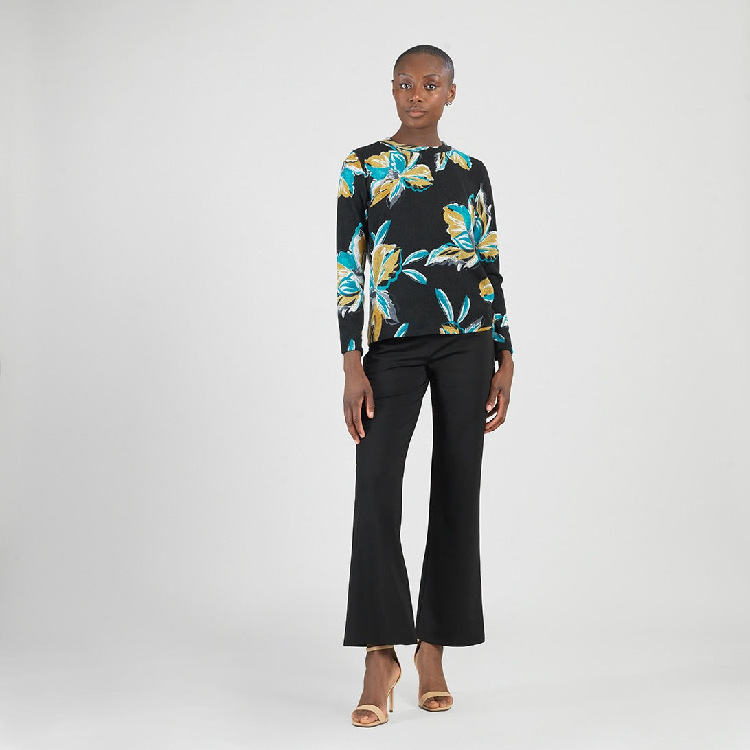 Cozy Knit - Textured Side Pull-Tie Sweater Top - Butterfly Orchid - Final Sale | Clara Sunwoo