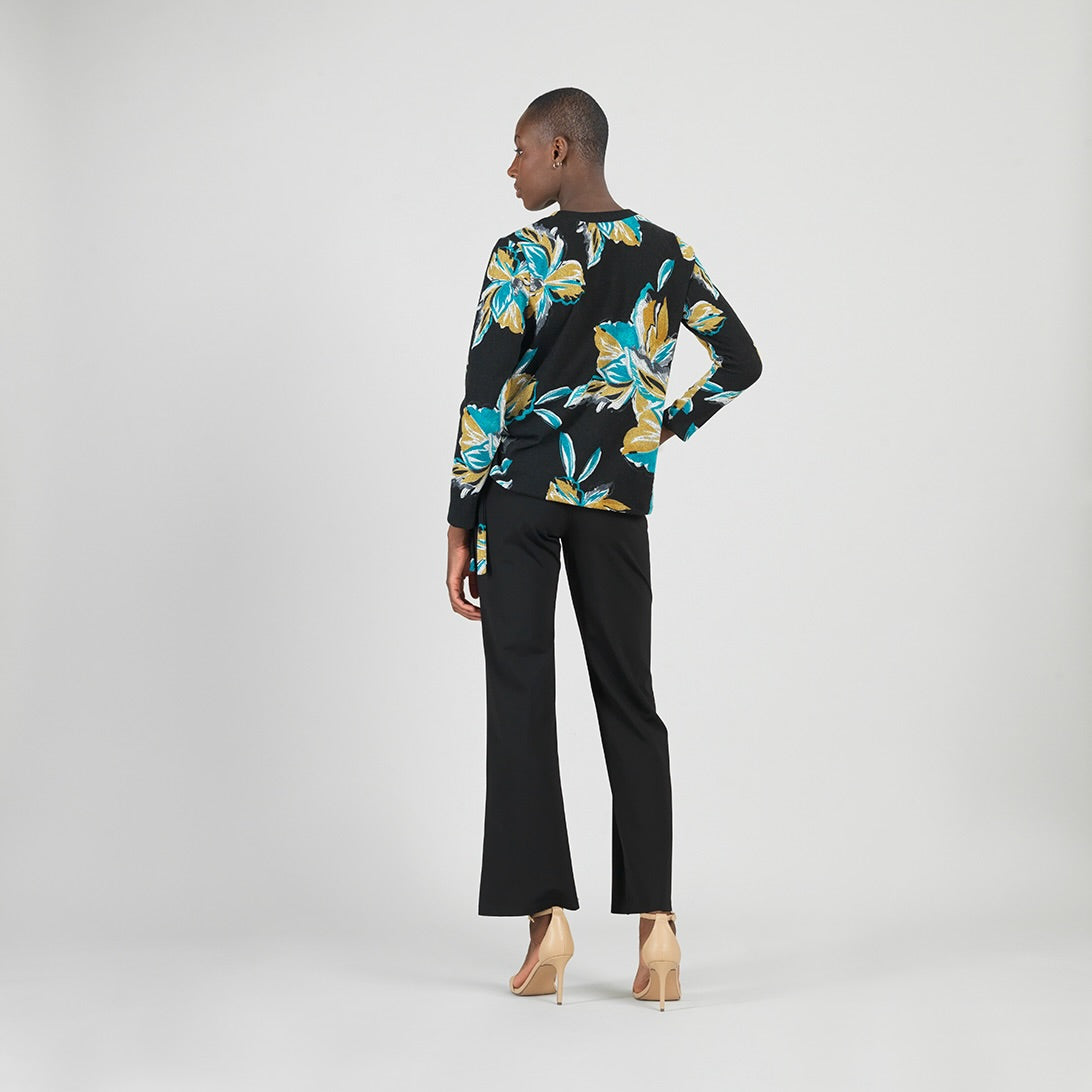 Cozy Knit - Textured Side Pull-Tie Sweater Top - Butterfly Orchid - Final Sale | Clara Sunwoo