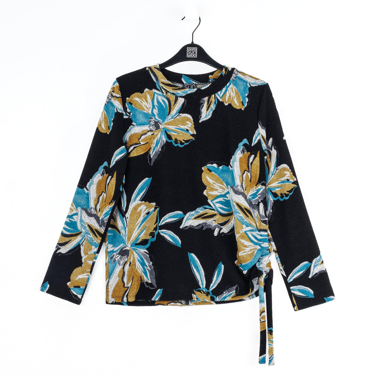 Cozy Knit - Textured Side Pull-Tie Sweater Top - Butterfly Orchid - Final Sale | Clara Sunwoo