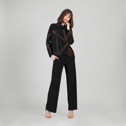 Lightweight Cozy - Tipped Hem Sweater - Linear Geo - Final Sale | Clara Sunwoo