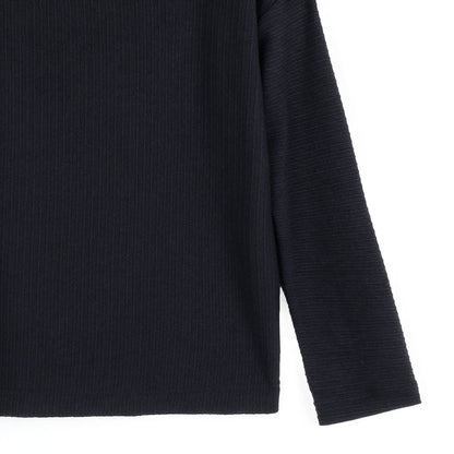 Soft Ribbed - Cowl Turtleneck Sweater Top - Black - Final Sale | Clara Sunwoo