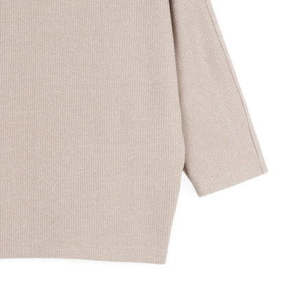 Plush Ribbed - Funnel Neck Sweater - Natural | Clara Sunwoo