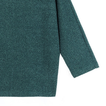 Plush Ribbed - Funnel Neck Sweater - Hunter Green - Final Sale | Clara Sunwoo