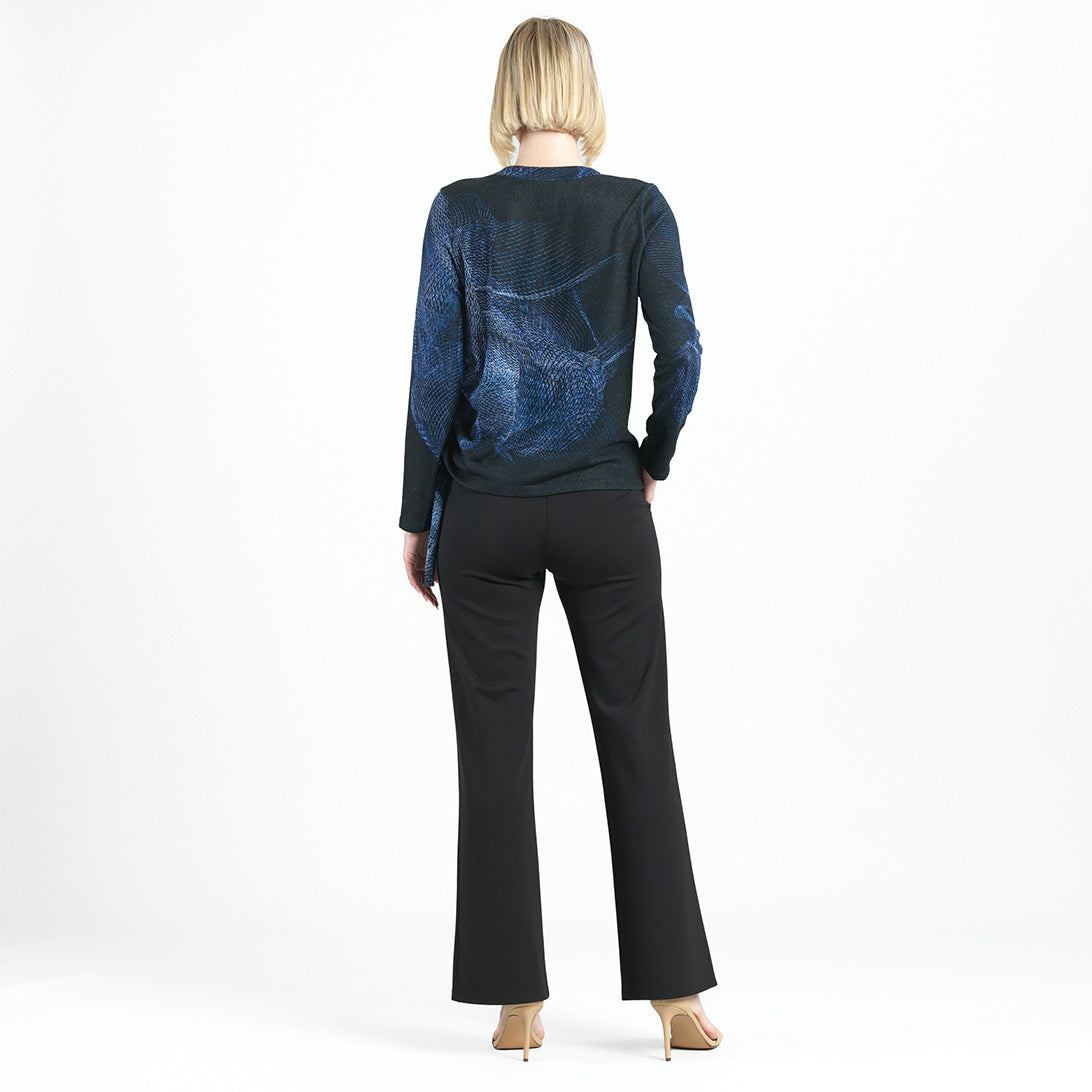 Lightweight Cozy - Side Pull-Tie Sweater Top - Electric Swirl - Final Sale | Clara Sunwoo
