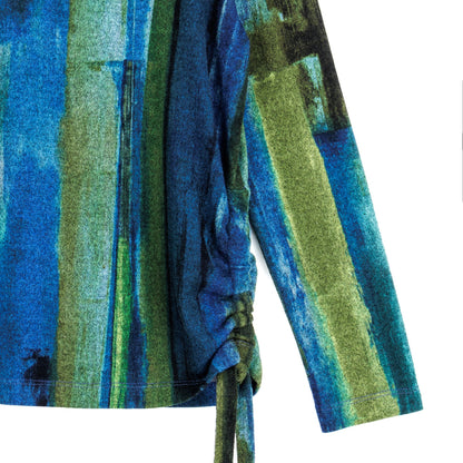 Lightweight Cozy - Side Pull-Tie Sweater Top - Paint Stroke - Limited Sizes | Clara Sunwoo