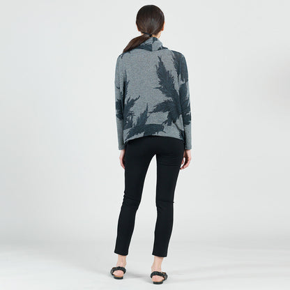 Lightweight Cozy - Banded Hemline Sweater - Feather Leaf - Final Sale! | Clara Sunwoo