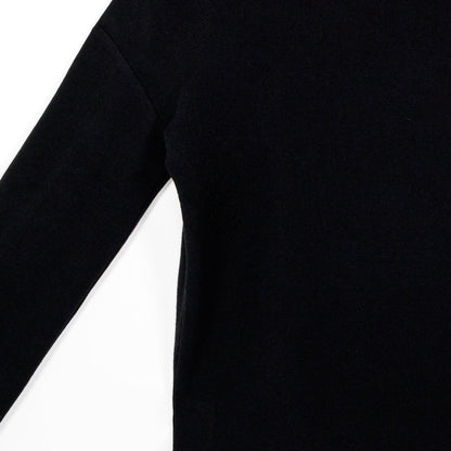 French Terry-Like Knit - Funnel Neck Sweater Top - Black - Final Sale! | Clara Sunwoo