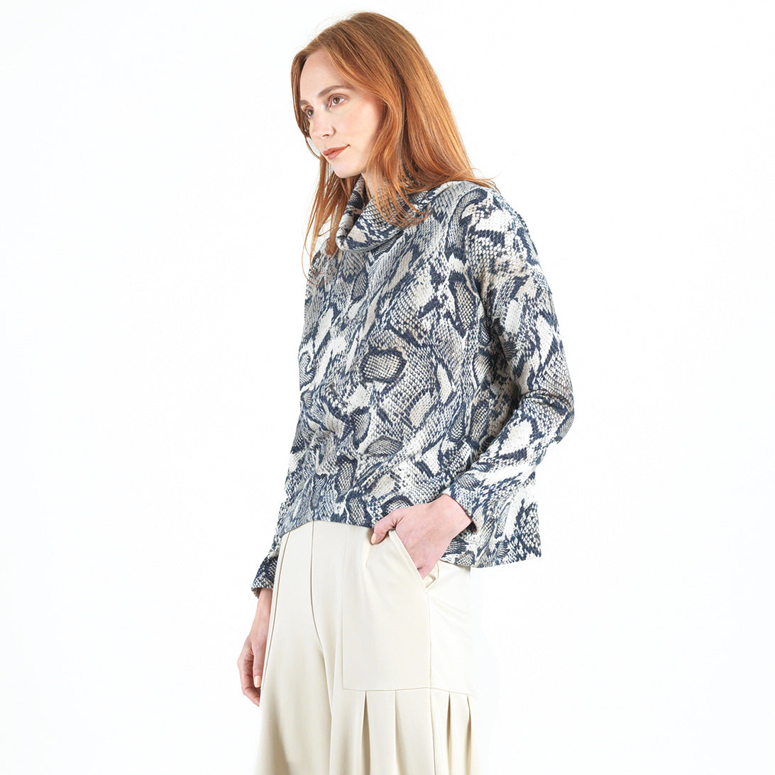 Cozy Texture - Tipped Hem Sweater - Python Scale - Final Sale! | Clara Sunwoo