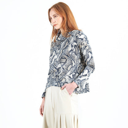 Cozy Texture - Tipped Hem Sweater - Python Scale - Final Sale! | Clara Sunwoo