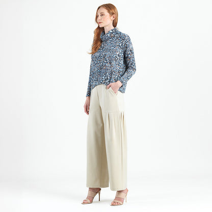 Cozy Texture - Textured Tipped Hem Sweater - Floral Puff - Final Sale! | Clara Sunwoo