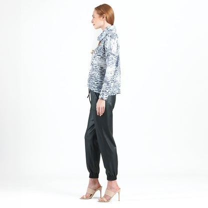 Cozy Shimmer - Tipped Hem Sweater - Snow Leopard - Final Sale! | Clara Sunwoo
