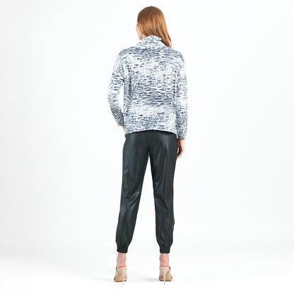 Cozy Shimmer - Tipped Hem Sweater - Snow Leopard - Final Sale! | Clara Sunwoo