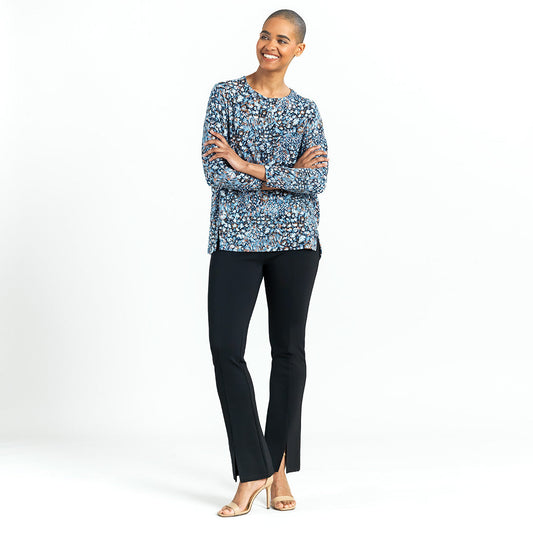 Cozy Texture - Textured Vented Sweater Tunic - Floral Puff - Final Sale | Clara Sunwoo