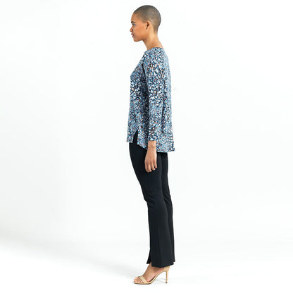 Cozy Texture - Textured Vented Sweater Tunic - Floral Puff - Final Sale | Clara Sunwoo