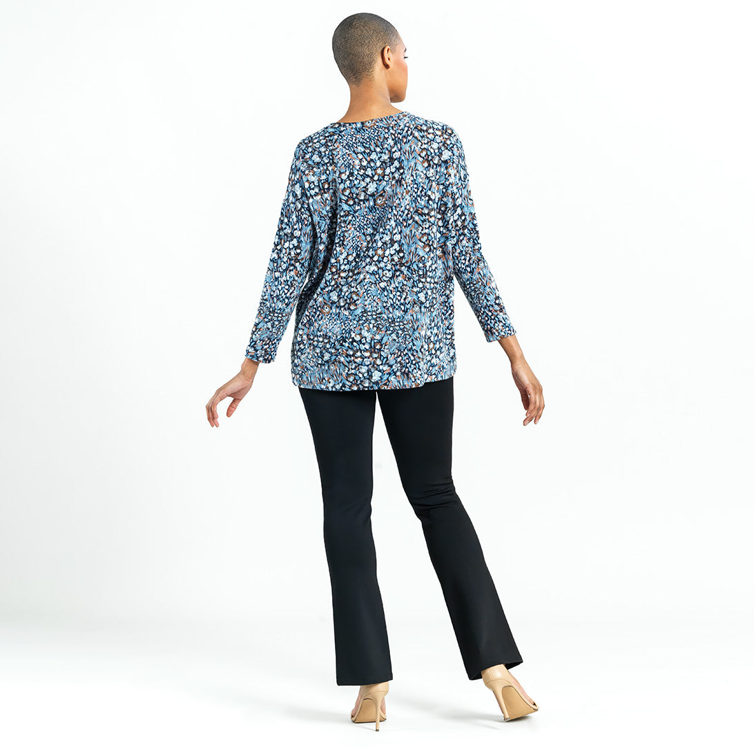 Cozy Texture - Textured Vented Sweater Tunic - Floral Puff - Final Sale | Clara Sunwoo