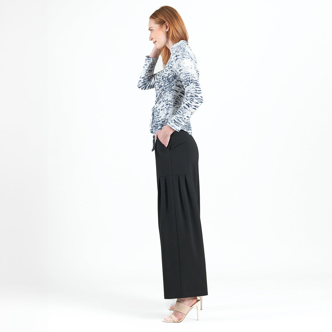 Cozy Shimmer - Center Front Tie Sweater Top - Snow Leopard - Final Sale! | Clara Sunwoo