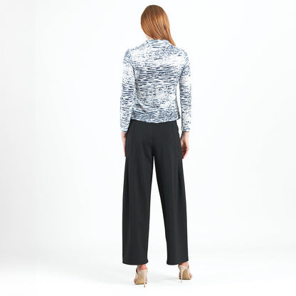Cozy Shimmer - Center Front Tie Sweater Top - Snow Leopard - Final Sale! | Clara Sunwoo