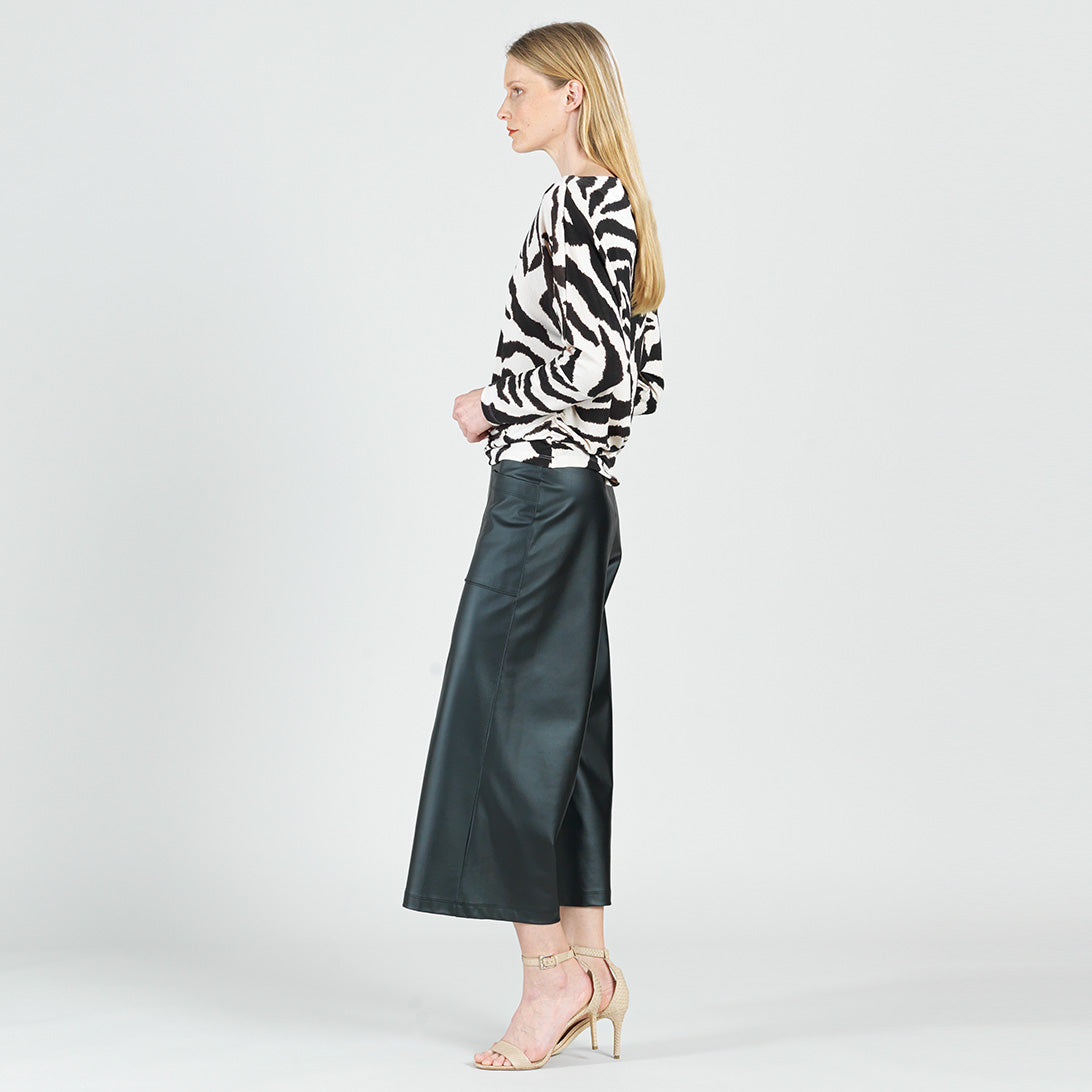 Cozy Knit - Boat Neck Side Ruched Sweater - Zebra - Final Sale | Clara Sunwoo
