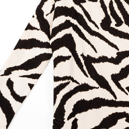 Cozy Knit - Boat Neck Side Ruched Sweater - Zebra - Final Sale | Clara Sunwoo