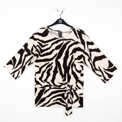 Cozy Knit - Side Tie Sweater Top - Zebra - Final Sale | Clara Sunwoo