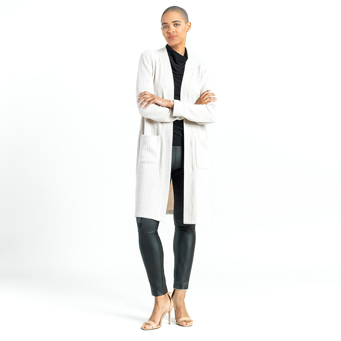 Chunky Ribbed - Modern Pocket Sweater Cardigan - Sand - Final Sale! | Clara Sunwoo