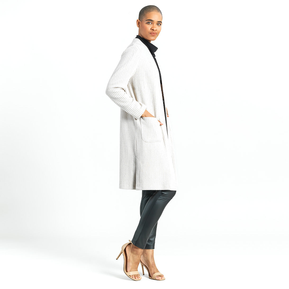 Chunky Ribbed - Modern Pocket Sweater Cardigan - Sand - Final Sale! | Clara Sunwoo