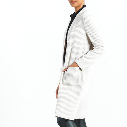 Chunky Ribbed - Modern Pocket Sweater Cardigan - Sand - Final Sale! | Clara Sunwoo