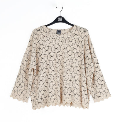 Crochet Knit - Scallop Hem Box Sweater Top - Fan Shell - Final Sale | Clara Sunwoo
