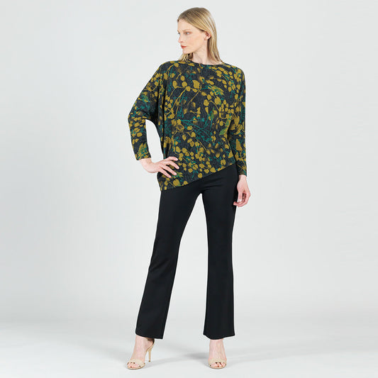 Cozy Texture - Half & Half Sleeve Sweater - Olive Leaf - Final Sale | Clara Sunwoo