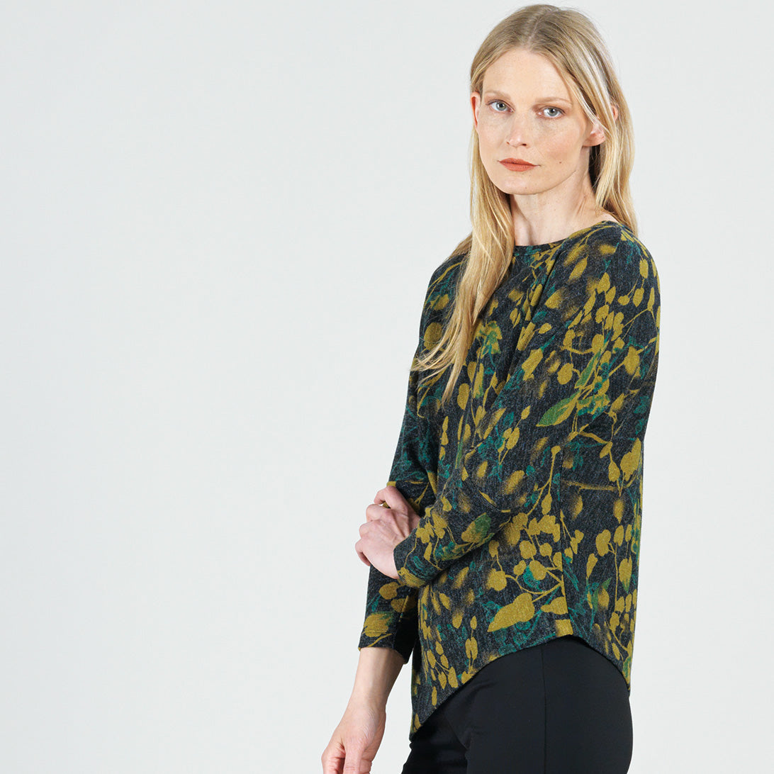 Cozy Texture - Half & Half Sleeve Sweater - Olive Leaf - Final Sale | Clara Sunwoo