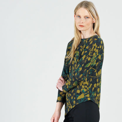 Cozy Texture - Half & Half Sleeve Sweater - Olive Leaf - Final Sale | Clara Sunwoo
