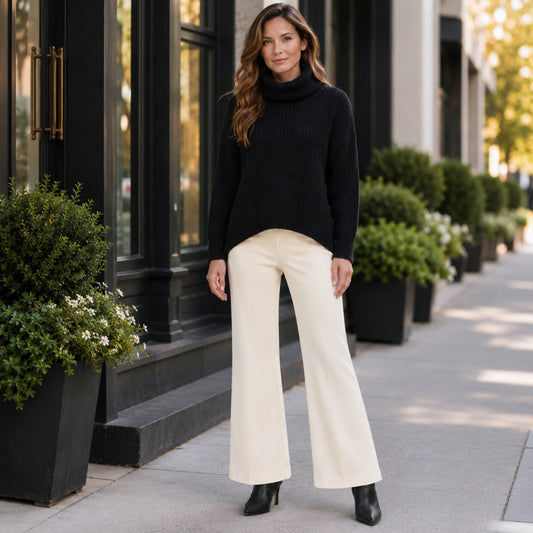 Chunky Ribbed - Tipped Hem Sweater Top - Black- Final Sale | Clara Sunwoo