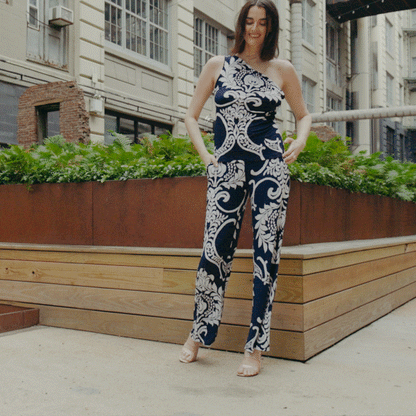 One Shoulder Top - Paisley Leaf - Final Sale! | Clara Sunwoo