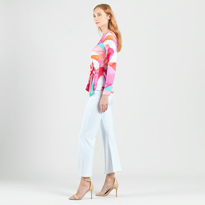 Side Tie Waist Top - Petal Watercolor - Final Sale | Clara Sunwoo