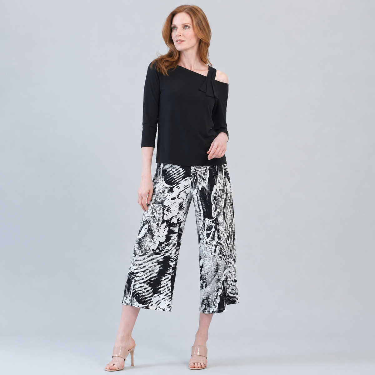 Drop Shoulder Ribbon Sleeve Top - Black - Final Sale | Clara Sunwoo