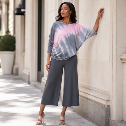 Half & Half Sleeve Top - Blush Ombre - Final Sale | Clara Sunwoo