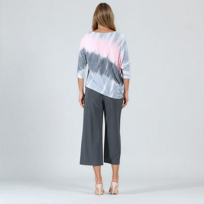 Half & Half Sleeve Top - Blush Ombre - Final Sale | Clara Sunwoo