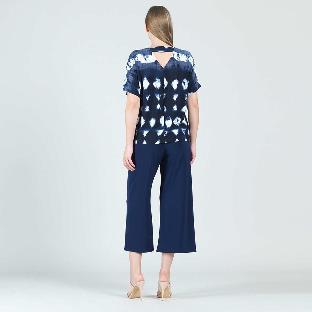 Back Cut Out Top - Diamond Navy - Final Sale | Clara Sunwoo