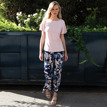 Side Cinched Flounce Sleeve Top - Rose - Final Sale! | Clara Sunwoo