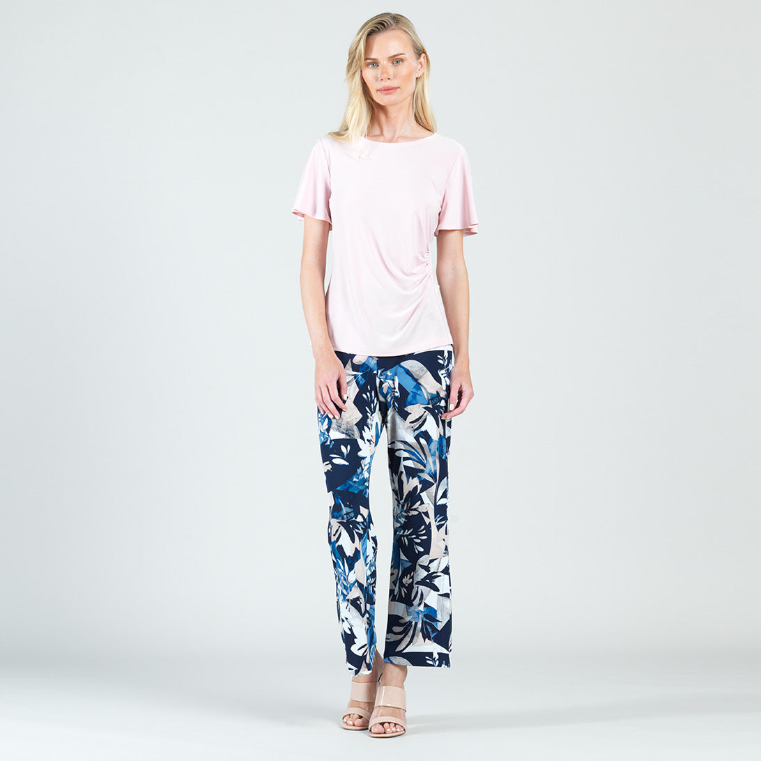 Side Cinched Flounce Sleeve Top - Rose - Final Sale! | Clara Sunwoo