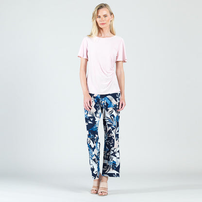 Side Cinched Flounce Sleeve Top - Rose - Final Sale! | Clara Sunwoo