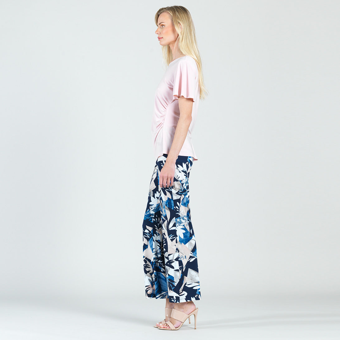 Side Cinched Flounce Sleeve Top - Rose - Final Sale! | Clara Sunwoo