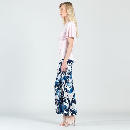 Side Cinched Flounce Sleeve Top - Rose - Final Sale! | Clara Sunwoo
